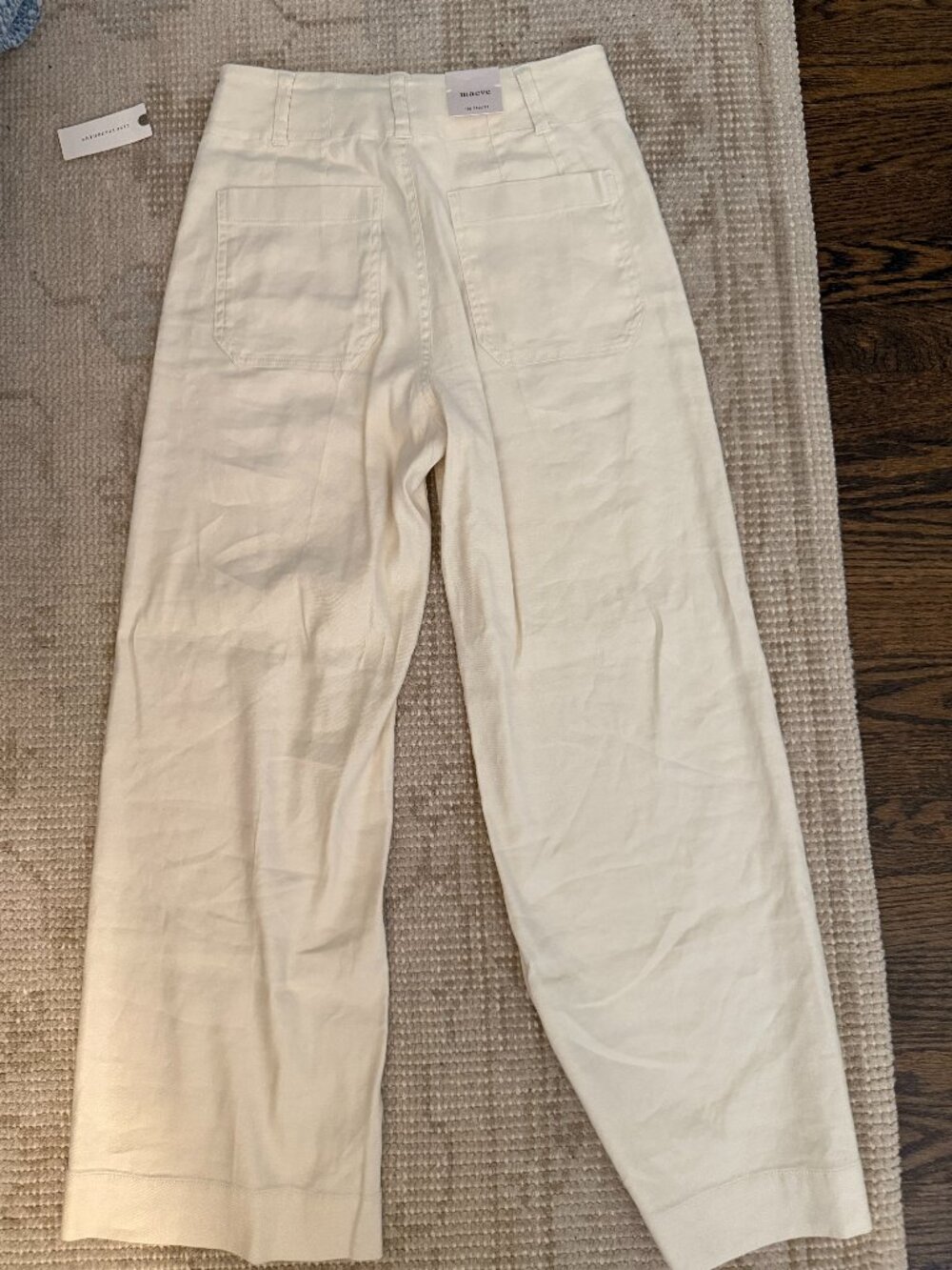 Maeve Colette European Linen Stretch Wide Leg Pants 25 NWT - Picture 4 of 6